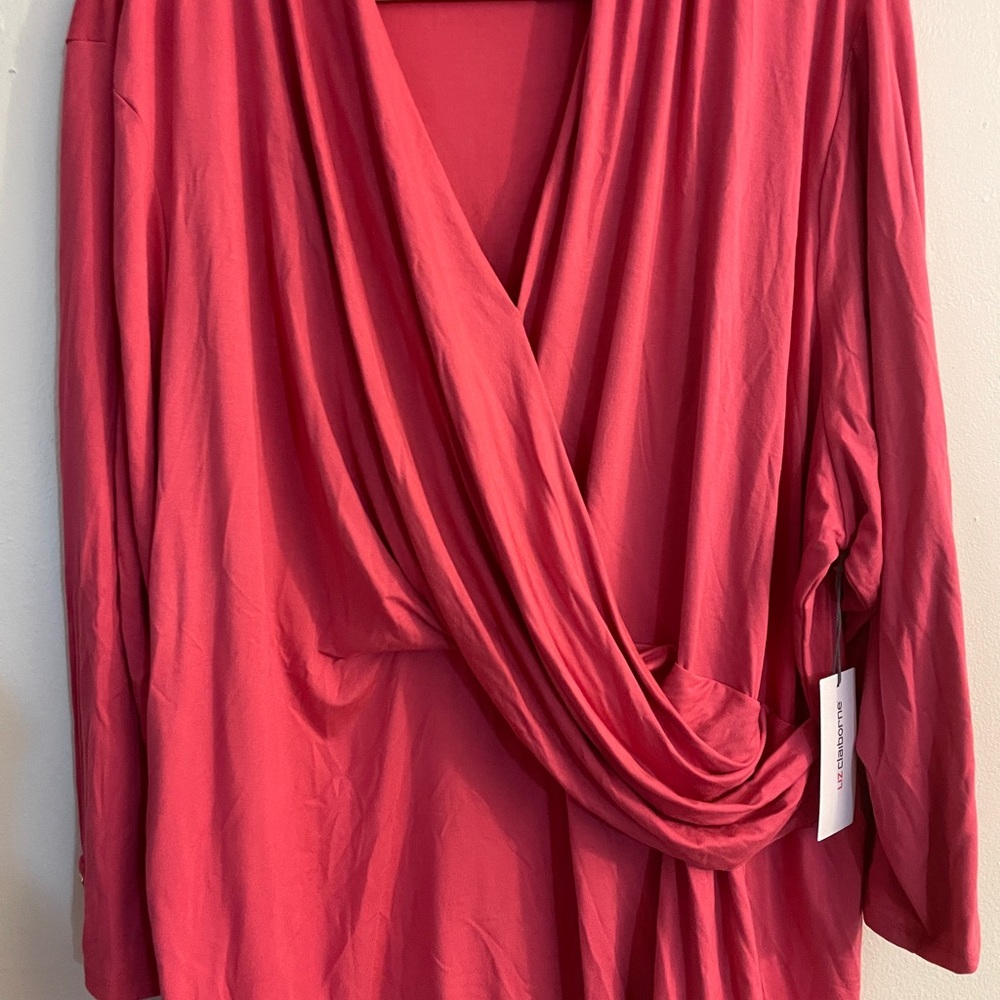 Liz Claiborne Coral/Pink 3x Top